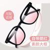 Lentes rubor de montura negra para mujer anti luz azul con grado ajustable en línea Lentes populares ultraligeros puros Sin Maquillaje