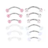 Conjunto de Piercing para Sobrancelha e Lábio Básico de Aço Inoxidável + Acrílico Mais Vendido Transfronteiriço 3-12 Peças Joias para Piercing 6-10mm