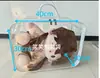 Bolsa de Passeio para Boneca de Algodão 20cm40cm50cm Bolsa à Prova de Poeira de PVC Transparente Bolsa de Exibição Suporte de Arame de Aço Bolsa de Armazenamento