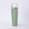 Taza Aislada para Doble Bebida de Acero Inoxidable 304 con Asa Portátil, Taza de Agua para Coche de 30 oz, Suministro del Fabricante