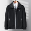 Abrigo de invierno para papá, chaqueta de chenilla gruesa con forro polar para hombre, chaqueta acolchada de algodón cálida para otoño e invierno para hombres de mediana edad y mayores.
