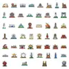 Set de 52 Piezas de Pegatinas de Arquitectura de la Ciudad de Shandong, Pegatinas de Paisajes Exteriores de Dibujos Animados para Viajes, Pegatinas Creativas de Turismo Cultural de Shandong para Bricolaje