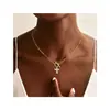 Colar Cruzado Novo Estilo Transfronteiriço Europeu e Americano, Corrente de Clavícula Simples e Única, Design de Nicho da Moda para o Dia a Dia, Artístico para Mulheres