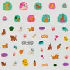 Arte de Uñas Infantil Pegatinas Completas Calcomanías Seguras No Tóxicas Lindos Dibujos Animados de Animales Patrón Impermeable Anti-Manchas Fiesta Decoración Diaria