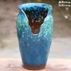 Vaso de flores carnudo doméstico fita de incisão alta entalhe planta zisha cerâmica penhasco pilha velha vaso respirável