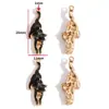 Accesorios para Joyería de Aleación con Goteo de Aceite Hechos a Mano Colgante de Gato Gatito Blanco y Negro Pulsera Collar Pendientes Colgante W478