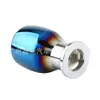 Câmbio de Marcha de Metal Redondo Oval Azul Queimado Modificado para Carro Cabeça de Bola Cabeça de Alavanca de Câmbio de Handebol Handebol