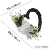 Coroa de flores para pendurar na porta do Dia das Mães e Dia dos Namorados transfronteiriço Amazon novo pingente de coroa de flores de amor decoração de frente para casa