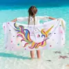 Toalha de Praia Infantil Menina Dinossauro Rosa Toalha de Piscina Rosa Adequada para Meninas e Crianças Secagem Rápida