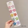 Presilhas de cabelo infantis que não danificam o cabelo, presilhas BB fofas de estrela de cinco pontas para meninas, grampos de cabelo para franjas e laterais, acessórios de cabelo para bebês