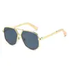Gafas de Sol Metálicas Versátiles Poligonales de Doble Puente Unisex, Clásicas, Retro, Modernas, con Protección Solar Única para Exteriores
