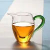 Xícara de Fair de Vidro Borossilicato Alto Estilo Japonês, Infusor de Chá Transparente Resistente ao Calor, Conjunto Grande de Chá Kung Fu, Separação de Chá e Água