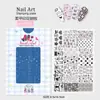 Nova Placa de Aço para Impressão de Nail Art Renda Borboleta Flor Molde Padrão Francês Floral Transparente Placa de Aço para Transferência Placa de Aço