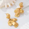 Pendientes de Hoja Asimétricos Estilo Retro Moda de Grandes Marcas Europeas y Americanas Pendientes Lujo Accesible Pendientes Accesorios de Alta Gama