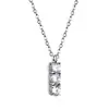 Joyería Transfronteriza Europea y Americana Collar con Incrustaciones de Diamantes de Acero Inoxidable Moda de Lujo Ligero Versátil Colgante Redondo de Diamante Cadena para Suéter Venta Directa del Fabricante