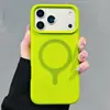 Funda de Silicona Líquida Burom Color Dopamina Bloqueo de Color Compatible con Apple 18Promax Fuerte Succión Magnética 17pro Tacto de Piel
