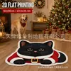 Alfombrillas de felpa con diseño de animales de dibujos animados transfronterizas, alfombrillas de felpa con temática navideña para sala de estar, alfombrillas absorbentes, suaves y decorativas para mantener el suelo caliente