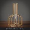 Jarrón de hierro galvanizado de estilo nórdico, de líneas sencillas, ideal para arreglos florales, decoración de escritorio para sala de estar, porche y dormitorio.
