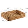 Cesta de sobremesa de frutas criativas quadradas tipo rattan Prato de frutas secas de estilo europeu prato de lanche doméstico cesta de bandeja de chá da tarde de doces