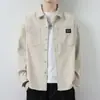 Camisa de Manga Larga para Trabajo Hombres Ropa de Primavera y Otoño Sentido Juvenil Otoño Casual Camisa para Niños Chaqueta de Pana para Hombres Hombres