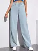 Novo Jeans Feminino Europeu e Americano Transfronteiriço Amazon Aliexpress Jeans Feminino Cintura Alta Slim Reto Calças Jeans Estilo Quente