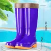 Botas de lluvia impermeables y antideslizantes para mujer, botas de lluvia de media pantorrilla y caña alta, zapatos de goma para adultos, zapatos de cocina para mujer, felpa de verano y cómodos