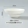 Tazones al por mayor con logo personalizado, Tazones de calabaza para ramen con patrón de piedra, Vajilla de cerámica de alta gama en blanco y negro de forma irregular para hotel y restaurante al por mayor
