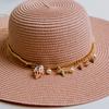 Decorações para Chapéus de Verão no Atacado, Decorações de Tecelagem Feitas à Mão com Concha Estrela de Cinco Pontas Banhada a Ouro, Cordões Decorativos de Concha