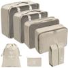 Set de Bolsas de Almacenamiento para Viaje, Set de 11 Piezas para Viajes de Negocios, Bolsas de Almacenamiento con Cordón para Ropa, Bolsas de Almacenamiento Plegables de Malla para Maquillaje y Artículos de Tocador