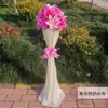 Columna de flores para pasillo de boda nuevo estilo arco de flores decoración de boda accesorios de decoración de pasillo columna de flores guía apertura de ceremonia de flores columna de flores de bienvenida