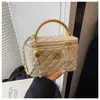 Bolso de mano coreano de nicho tipo caja para mujer, modelo nuevo 2026, bolso acolchado de rombos con cadena para ir al trabajo, de hombro y cruzado