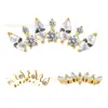 Piercing para el cuerpo de aleación de titanio Crown Cow F136/G23, joyería para labios y uñas, pendiente de comercio exterior, disponible al por mayor.