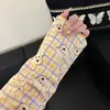 [Loja vendendo] Pijama fofo de cachorrinho feminino primavera e outono novo xadrez manga longa calça cartoon japonês residência estudantil