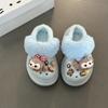 Zuecos de Pelo Casuales Shirley Mei de Doble Uso para Mujer Otoño e Invierno 2025 Lindos Dibujos Animados Zapatillas de Dedo con Suela Gruesa Zapatillas de Algodón