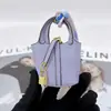 Pingente Mini Fofo Bolsa Pequena Couro Microfibra Cesta Charme Chaveiro Porta-Moedas Bolsa de Fone de Ouvido Charme