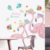 Shangyi SP64027 pegatinas de pared creativas de amor flamenco autoadhesivas para decoración de fondo de dormitorio fabricantes venta al por mayor pegatinas de pared