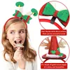 Decoraciones para Fiesta de Navidad Reno Navideño de Dibujos Animados Sombrero Navideño Estéreo Diadema Año Nuevo Gorro para Regalo de Niños