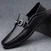 Zapatos Casuales de Transmisión en Vivo Transfronteriza al Extranjero Talla Grande Zapatos de Hombre Zapatos de Cuero para Hombre Sin Cordones Suela Suave Mocasines Británicos