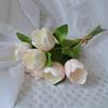 Cachos de 6 cabeças de tulipas abertas Flores artificiais com toque de PU Casamento Flor da noiva segurando Mesa floral atacado