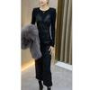 22895 Da Ai Mei Yi Yuan 2026 Nuevo Vestido Largo Elegante de Retazos Corte Ajustado Abertura Adelgazante Vestido de Moda para Mujer