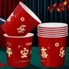 Cubo de basura desechable Suministros para el hogar Estilo nuevo Sala de estar Baño Cocina Boda Especial Rojo Festivo Decoración de habitación de boda