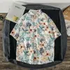 Camisas Florales de Manga Corta para Vacaciones para Hombres y Mujeres en Verano Delgadas de Moda Marca Retro Sueltas Casuales de Moda Camisas Atractivas para Parejas