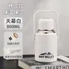 Tetera termo de acero inoxidable al vacío, taza termo de gran capacidad con asa, taza para preparar té con separación de té y agua, taza portátil de mano para exteriores