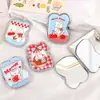 Pegatina de Resina Espejo de Maquillaje Plegable Portátil Forma de Corazón Espejo de Bolsillo de Viaje Espejo Mini Pequeño Personal Personalizado