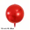 Globos de Papel de Aluminio 4D Rojos de 10, 18, 22, 32, 50, 60 Pulgadas Transfronterizos, Globos para Boda, Fiesta de Cumpleaños