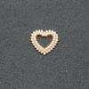 Colgante de corazón de melocotón con diamantes de imitación y perlas, accesorios de aleación para bricolaje, accesorios para el cabello, tocado, material para colgantes de corazón.