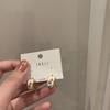 Pendientes Geométricos de Amor con Goteo de Aceite de Aguja de Plata Corea del Sur Pendientes Sencillos de Flores Pendientes de Moda Elegantes Pendientes de Alta Gama para Mujeres