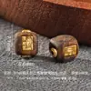 Plata 925 Chapada en Oro Cuentas Barril de Madera de Águila Natural Cuentas Espaciadoras Parche Cuentas Sueltas Accesorios para Joyería Hecha a Mano DIY Pulsera Accesorios de Juego Cultural