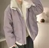 Parka Reversível de Pelo Sintético de Visão 2026 Inverno Solta Casual Casaco de Pelo de Alta Qualidade Reversível para Mulheres