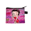 Bolsa de monedas de dibujos animados Miss Betty Estampado LOVE Cierre de cremallera Almacenamiento Bolsa pequeña Portátil para niñas Llavero para monedas Venta al por mayor